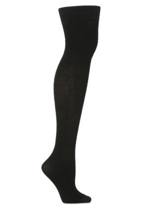 Ladies 1 Pair Trasparenze Dora Ribbed Wool Over The Knee Socks