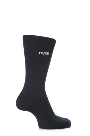 Mens 2 Pair FiveG Plain Trouser Socks made with Fairtrade Cotton