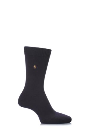 Mens 1 Pair SockShop Colour Burst Cotton Socks with Smooth Toe Seams