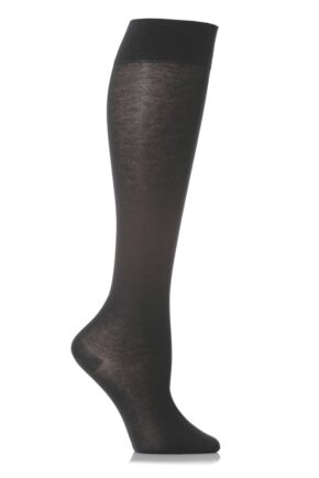 Ladies 1 Pair Falke Cotton Touch Knee High Socks