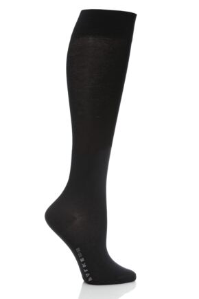 Ladies 1 Pair Falke Cotton Touch Knee High Socks