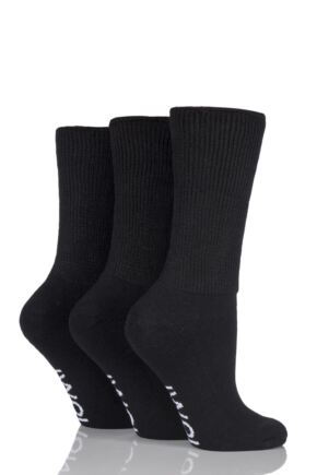 Women's 3 Pair IOMI FootNurse Gentle Grip Cushioned Foot Diabetic Socks