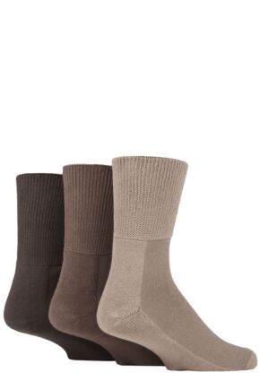 SOCKSHOP Iomi Footnurse Bamboo Cushioned Foot Diabetic Socks Brown 6-8.5 Unisex