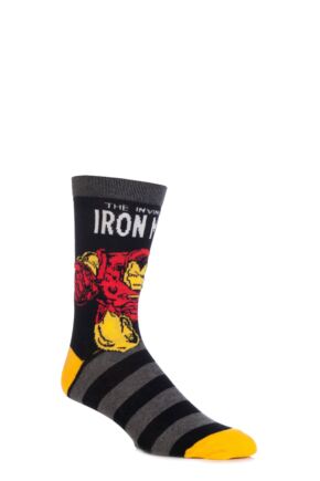 Mens SockShop Marvel Comics Mix Hulk, Spider-Man, Iron Man and Wolverine Socks