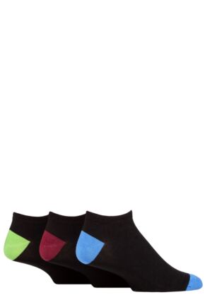 Mens 3 Pair SOCKSHOP Wildfeet Bamboo Trainer Socks