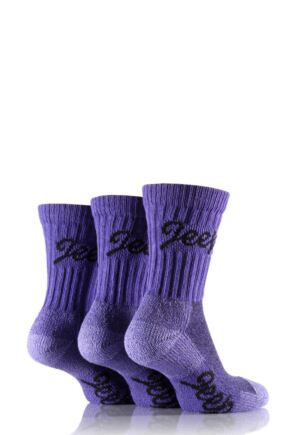 Ladies 3 Pair Jeep Luxury Terrain Socks Purple