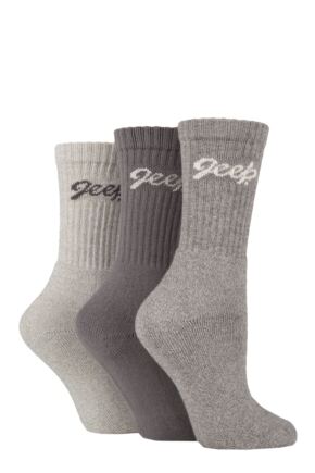 Ladies 3 Pair Jeep Cushioned Foot Cotton Boot Socks