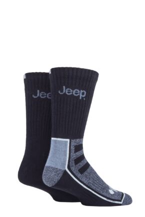 Mens 2 Pair Jeep Exclusive to SOCKSHOP Bamboo Boot Socks
