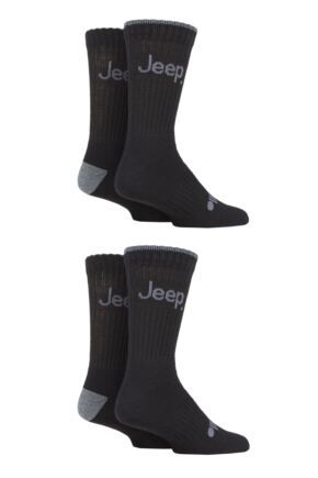 Mens 4 Pair Jeep Performance Boot Socks