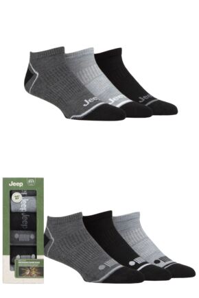 Mens 6 Pair Jeep Gift Boxed Performance Poly Trainer Socks