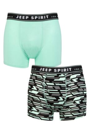 Mens 2 Pack Jeep Camo Printed Bamboo Trunks