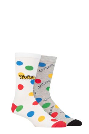 Mens and Ladies 2 Pair SOCKSHOP Twister Cotton Socks