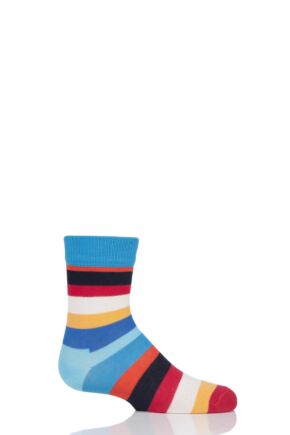 Boys & Girls 1 Pair Happy Socks Stripes Cotton Socks