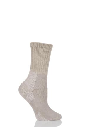 Ladies 1 Pair Thorlos Hiking Thick Cushion Socks With Thorlon Khaki 5.5-7.5