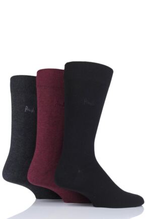 Mens 3 Pair Pringle Endrick Plain Trouser Socks