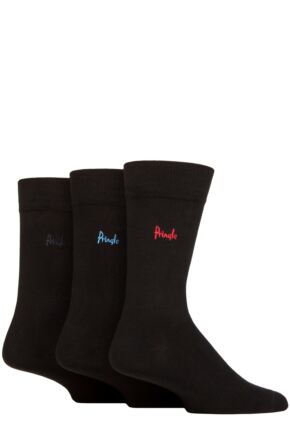 Mens 3 Pair Pringle Plain Rupert Bamboo Socks