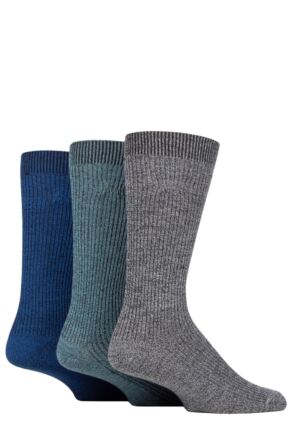 Mens 3 Pair Pringle Bamboo Leisure Socks