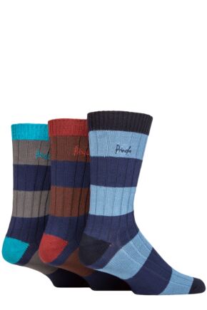 Mens 3 Pair Pringle Bamboo Leisure Socks