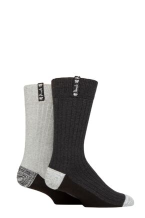 Mens 2 Pair Pringle Recycled Cotton Boot Socks