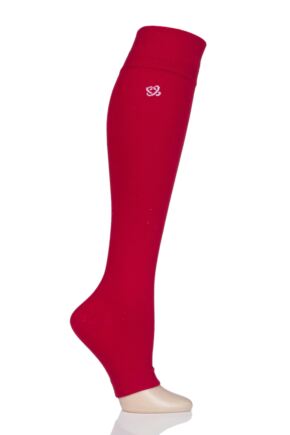Mens and Ladies 1 Pair Atom Milk Compression Open Toe Socks Red Small
