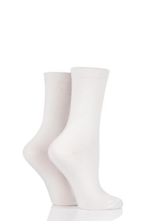 Ladies 2 Pair Charnos Cotton Modal Socks