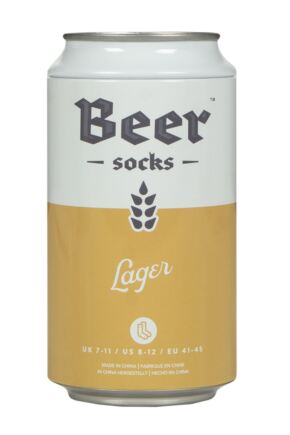 Luckies of London 1 Pair Beer Can Gift Box Cotton Socks Lager 7-11 UK