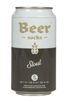 Luckies of London 1 Pair Beer Can Gift Box Cotton Socks Stout 7-11 UK