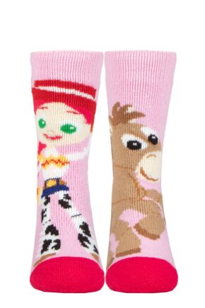 Kids 1 Pair SOCKSHOP Heat Holders Disney  1.6 TOG Lite Toy Story Jessie and Bullseye Thermal Socks Pink 12.5-3.5 Kids