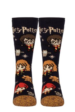 Kids 1 Pair SOCKSHOP Heat Holders Harry Potter 1.6 TOG Lite Thermal Socks Navy 9-12 Kids