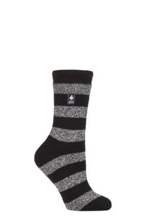 Ladies 1 Pair SOCKSHOP Heat Holders 1.6 TOG Lite Patterned and Striped Socks