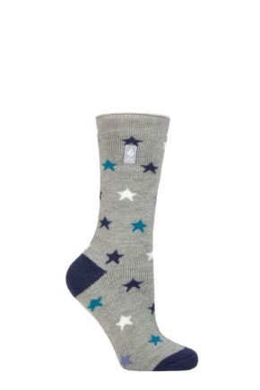 Ladies 1 Pair SOCKSHOP Heat Holders 1.6 TOG Lite Patterned and Striped Socks