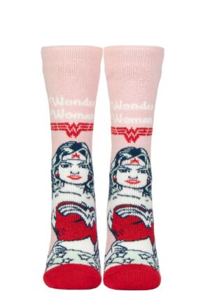 Ladies 1 Pair SOCKSHOP Heat Holders DC Wonder Woman 1.6 TOG Lite Thermal Socks