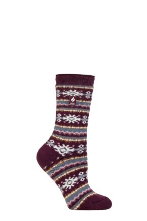 Heat Holders Lite Long Fair Isle Thermal Socks for Ladies