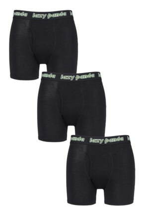 Mens 3 Pack SOCKSHOP Lazy Panda Bamboo Boxer Shorts