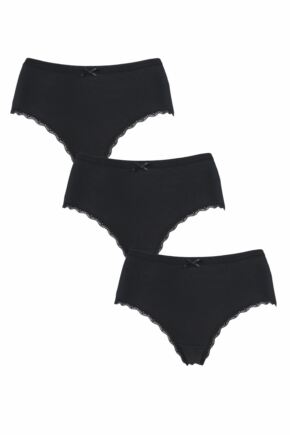 Ladies 3 Pair SOCKSHOP Lazy Panda Bamboo Low Rise Shorties