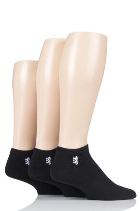 Mens 3 Pair Pringle Black Label Bamboo Trainer Socks