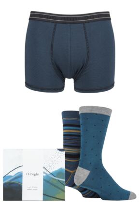 Mens Thought Bamboo and Organic Cotton Socks and Boxer Shorts Gift Box