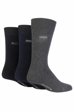 Mens 3 Pair Glenmuir Classic Bamboo Plain Socks