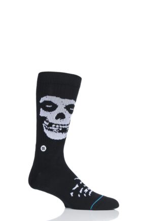 Mens 1 Pair Stance Misfits Skull Cotton Socks