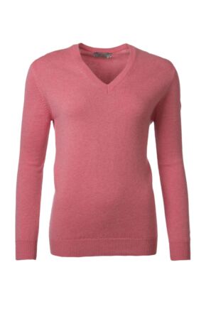 Ladies Great & British Knitwear 100% Lambswool Plain V Neck Jumper