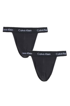 Mens 2 Pack Calvin Klein Cotton Stretch Jock Strap Briefs