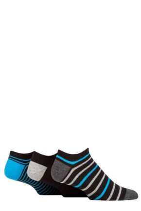 Mens 3 Pair Pringle Plain and Patterned Cotton Secret Socks