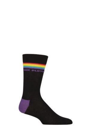 SOCKSHOP Music Collection 1 Pair Pink Floyd Cotton Socks Prism Stripes One Size