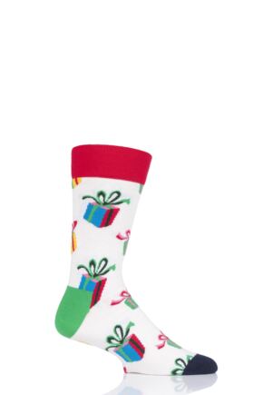 Mens and Ladies 1 Pair Happy Socks Christmas Presents Combed Cotton Socks