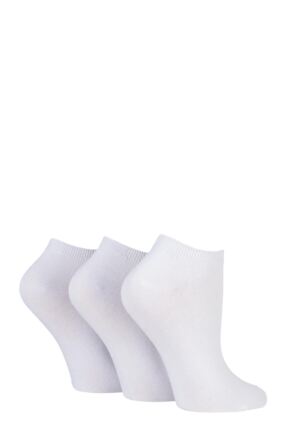 Ladies 3 Pair SOCKSHOP Bamboo Trainer Socks with Smooth Toe Seams