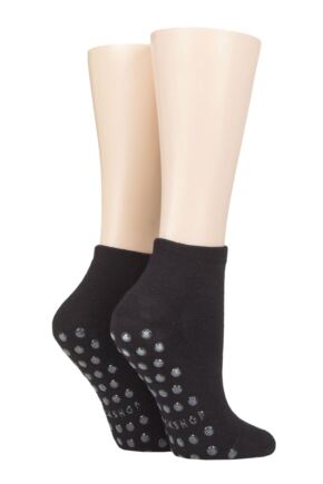Mens and Ladies 2 Pair Lazy Panda Bamboo Cushioned Slipper Socks