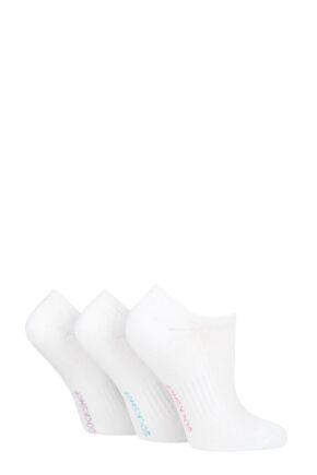 Ladies 3 Pair SOCKSHOP Half Cushioned Bamboo No Show Socks