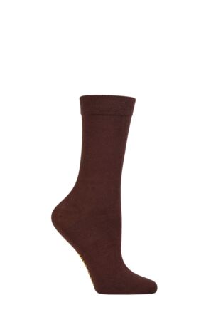 Ladies 1 Pair SOCKSHOP Colour Burst Bamboo Socks with Smooth Toe Seams Brown Eyed Girl 4-8