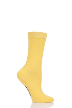 Ladies 1 Pair SOCKSHOP Colour Burst Bamboo Socks with Smooth Toe Seams Hello Sunshine 4-8 Ladies