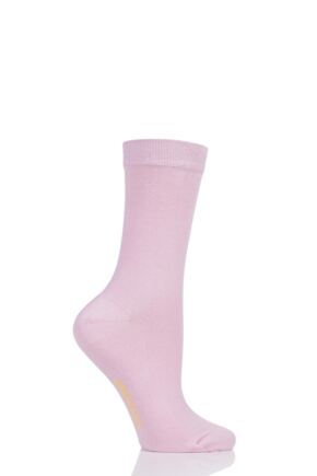 Ladies 1 Pair SOCKSHOP Colour Burst Bamboo Socks with Smooth Toe Seams Pretty In Pink 4-8 Ladies